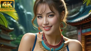 4K Ai Girl Lookbook - A Step Back In Time: Sophia Explores An Age-Old Jungle Civilization