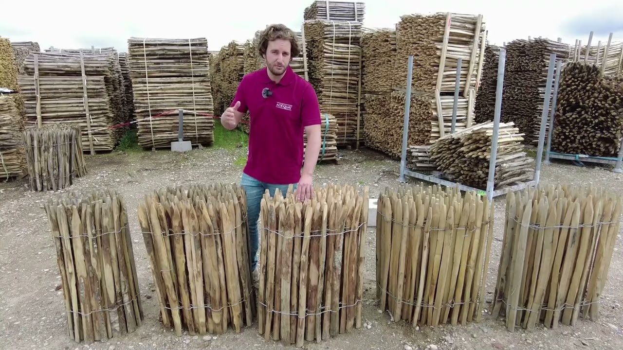 Staketenzaun 80 cm hoch – Kastanienzaun (Rollzaun) | Adequat.eu