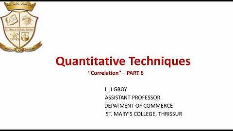 QUANTITATIVE TECHNIQUES //COEFFICIENT OF CORRELATION //PROBABLE ERROR & STANDARD ERROR //PART 6