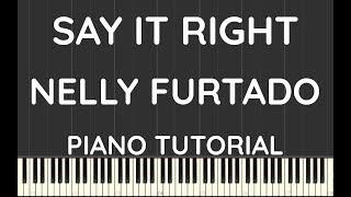 Nelly Furtado | Say It Right | Piano Tutorial