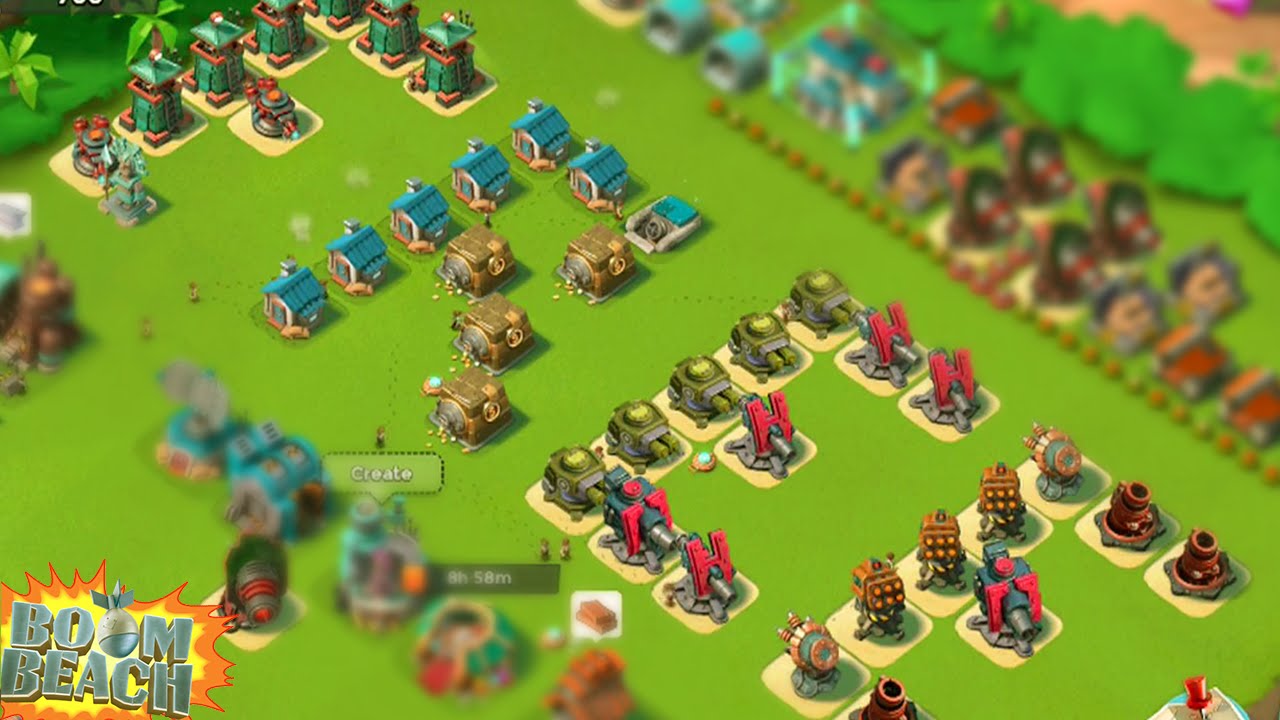 Boom Beach FREE BASE vs HAMMERMAN STRIKES BACK!! (Free Troll Base Defense!)+Stage 1-6