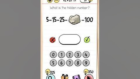 Brain test level 17 what is the hidden number