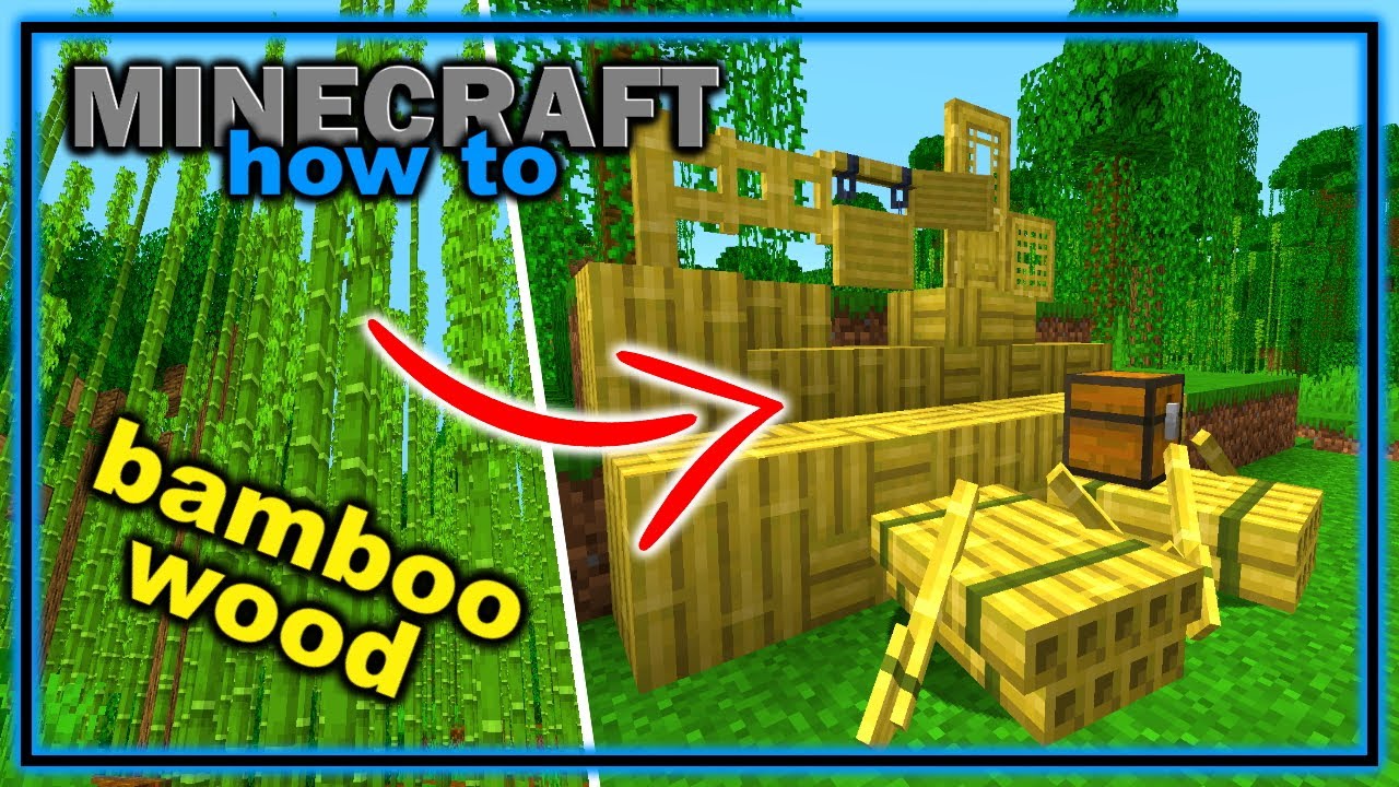 Bamboo blocks and a raft - Minecraft Update 1.20