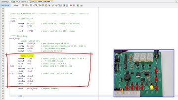 Baseline PIC Assembly Language lesson 3 -  Modular Code
