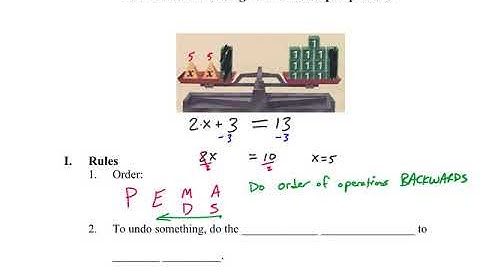 Math 7: 2.8 Solving Two-Step Equations