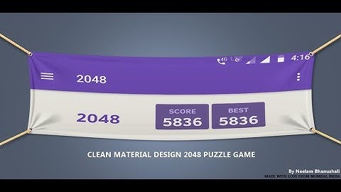 2048 game material demo