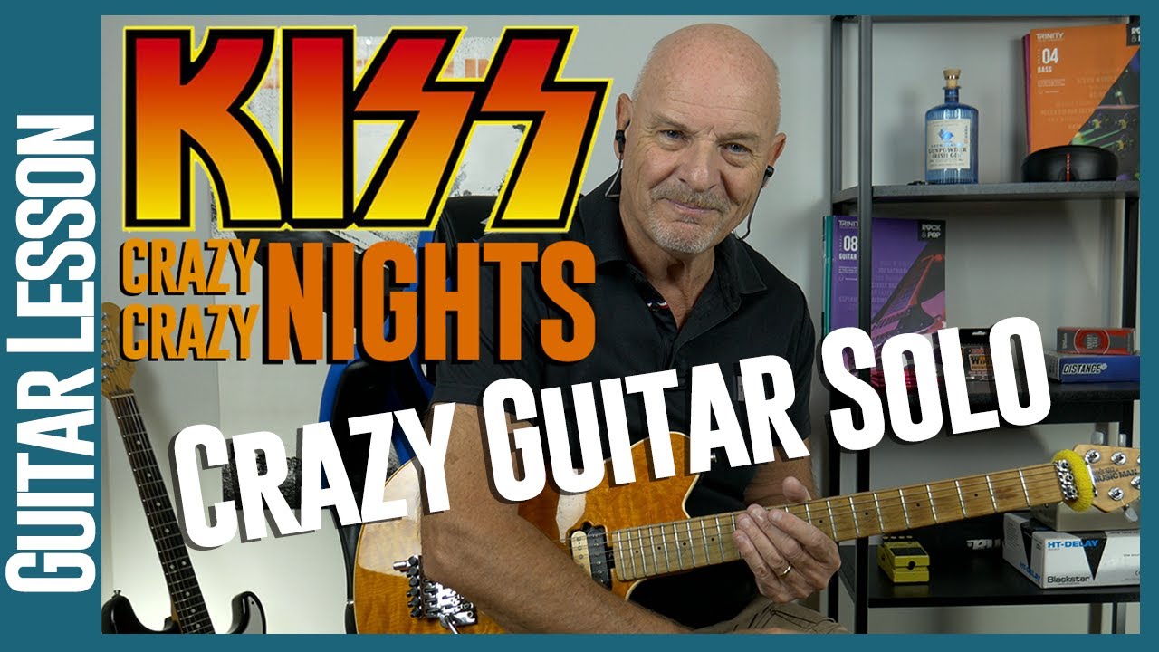 Kiss - Crazy Crazy Nights - Guitar Solo Lesson - YouTube