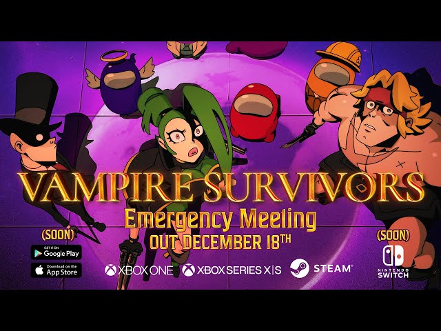 Vampire Survivors: Emergency Meeting DLC feat. Among Us - Coming