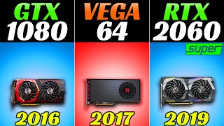 GTX 1080 vs RX Vega 64 vs RTX 2060 Super | 20 New Games Benchmarks in 2022