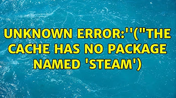 Ubuntu: Unknown Error: