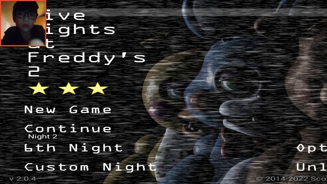 jugando five Nights Freddy 2 noche 1 y custom night YouTube