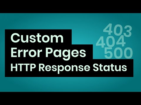 Create Custom Error Pages for Website