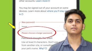 Fix please choose a longer password in Google Account