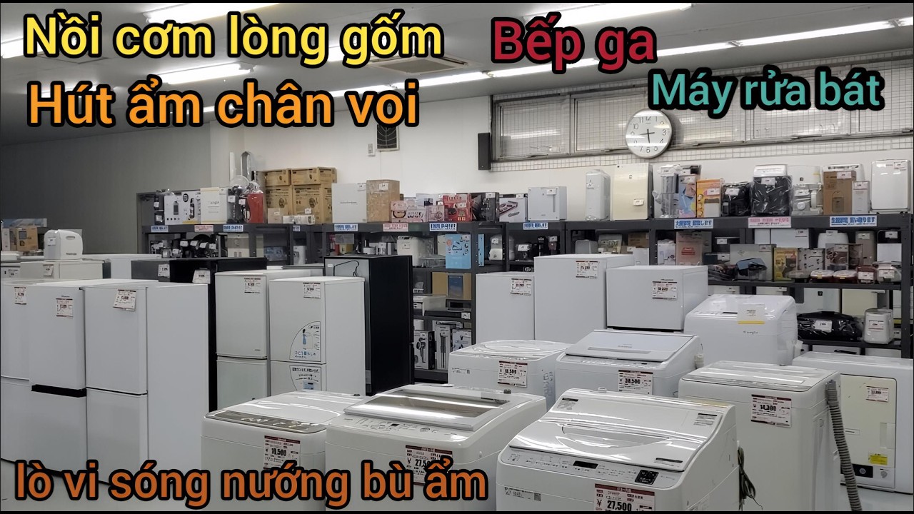 Cửa hàng đồ cũ ở Nhật,Hút ẩm mitsubishi Chân Voi,Nồi cơm cao tần lòng gốm,lò vi sóng,Bếp ga rẻ đẹp