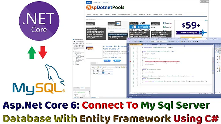 Asp.Net Core 6: Connect To MySql Server Database With Entity Framework Using C# | My Sql MySQL