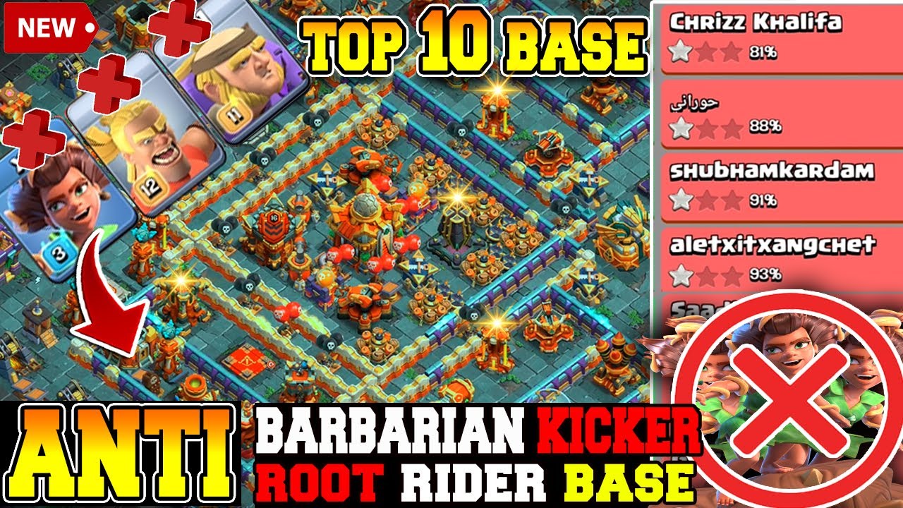 ANTI *BARBARIAN KICKER* BASE ! TH16 WAR BASE LINK 2024 | BEST TH16 ...