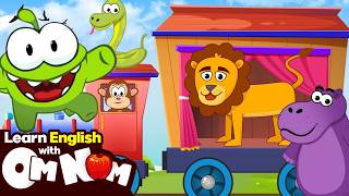 Wild Animals Travel In Toy Train | Learning Cartoons For Kids | Learn With Om Nom