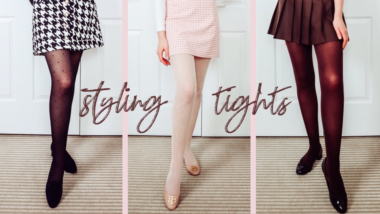 STYLING TIGHTS  White tights, polka dots & colored tights outfit ideas 