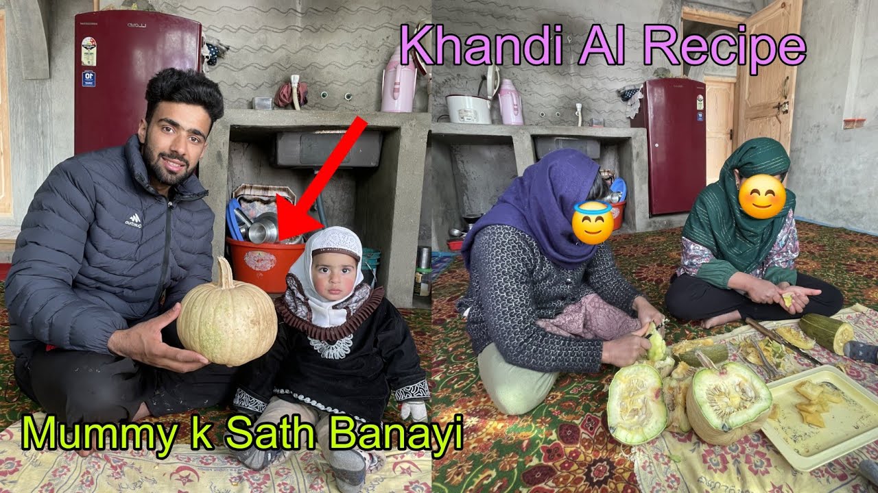 Sister aur Mummy k sath Banayi special Pumpkin 🎃 Recipe | Kashmiri Famous traditional Recipe 