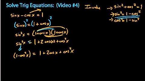 Solving Trig Equations with Differing Trig Functions (Video #4)