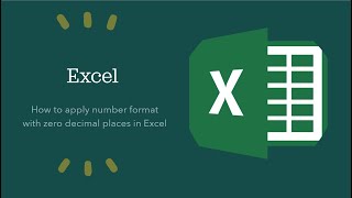 How To Apply Number Format With Zero Decimal Places In Excel