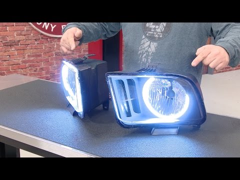 Mustang Oracle Lighting Headlight With LED Halo Ring White Pair V6/GT 2005-2009 - Mustang Oracle Lighting Headlight With LED Halo Ring White Pair V6/GT 2005-2009