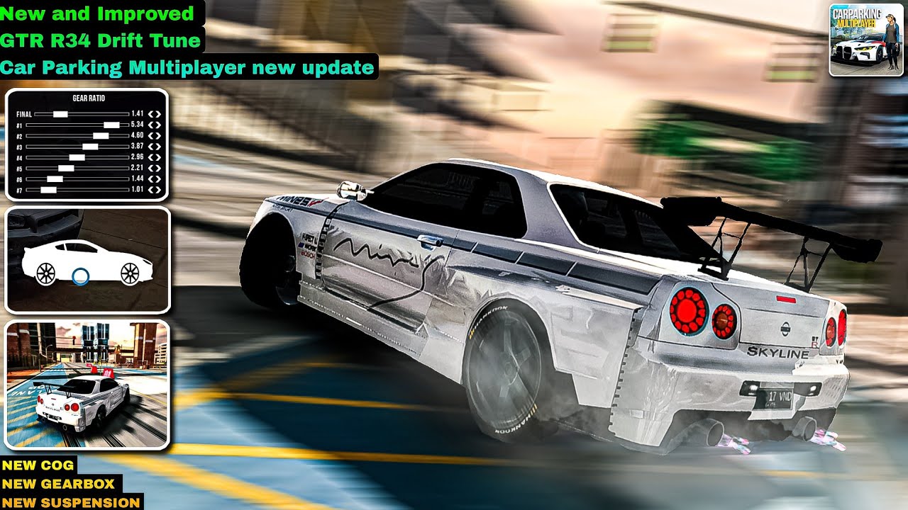 Nissan Gtr R34🔥 New Drift Gearbox - Car Parking Multiplayer