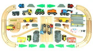 مجموعة ألعاب بناء القطار، شاحنة النفايات، السيارات للأطفال من Brio