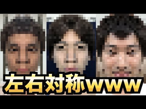 顔を左右対称にすると面白い説wwwww