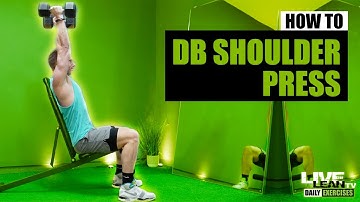 How To Do A NEUTRAL GRIP SEATED DUMBBELL SHOULDER PRESS | Exercise Demonstration Video and Guide
