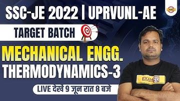 SSC JE 2022 | UPRVUNL AE | MECHANICAL ENGINEERING | Thermodynamics | By Dharamveer Sir