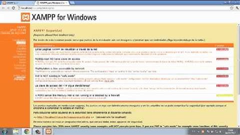 Instalar un servidor web local Con XAMPP