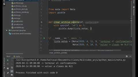 Python archivos: archivos pickle