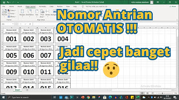 CARA MEMBUAT NOMOR ANTRIAN OTOMATIS || TUTORIAL EXCEL