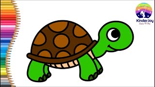 How to draw a turtle for kids |Easy drawing |Step by step |Sketches #kinderjoyart#turtledrawing