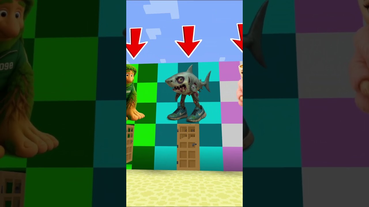 Doors Lead To Squid Game x Brr Brr Patapim x Tung Tung Sahur x Tralalero Tralala 