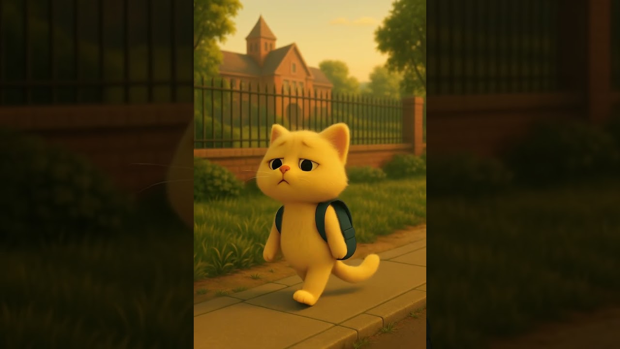 Pikul Finally Found Her Way… School Is Just Ahead! 🐱🌲🏫