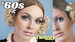 TWIGGY '60s Makeup Tutorial🩵 MOD Blue Eyeshadow