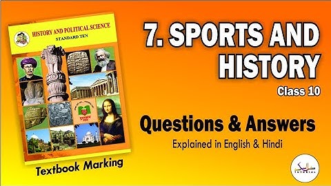 Sports and History | Questions and Answers Class 10 Maharashtra Board New Syllabus