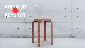 Artek Stool Rhino 3D to KeyShot Render (Basic)