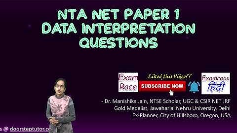 Data Interpretation: NTA NET Paper 1 2020 (Past Paper Solutions) | Important for 2021