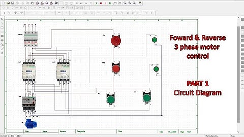 (Part 1) Forward & Reverse  motor control (circuit diagram) with Cade-Simu (Industrial Automation)