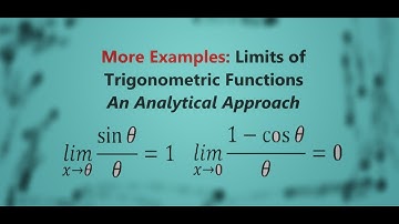 14 Calculus : More examples limits of trigonometric functions