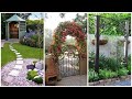 Trellises, garden arches and curved paths can visually make a garden or backyard bigger!