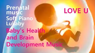Pregnancy music for mom \& fetus Health. Baby brain IQ EQ development in womb. Piano Lullaby for baby