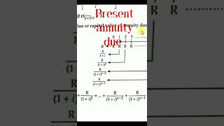 present value of annuity due