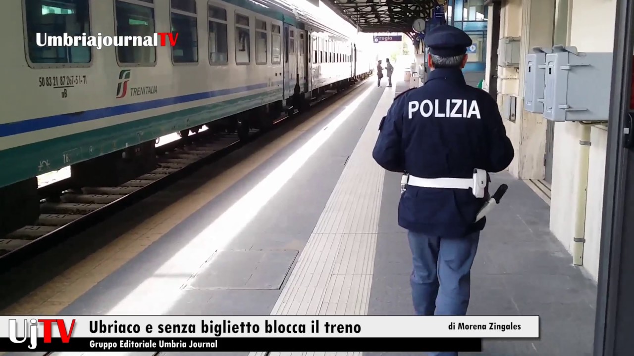 Ubriaco senza biglietto blocca treno per Terni