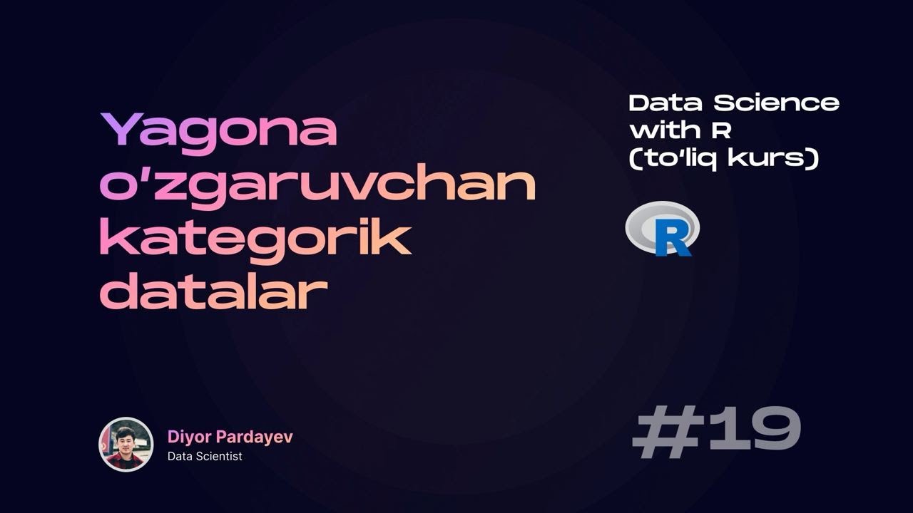 Yagona o'zgaruvchan Kategorik datalarni o'rganish(Categorical Datas)