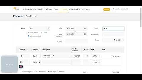 Copier ou dupliquer une facture dans EZYfacture