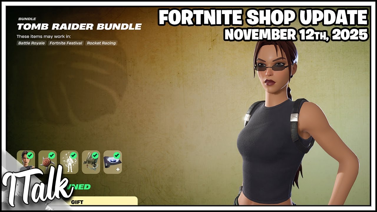 Магазин Fortnite TOMB RAIDER ВЕРНУЛСЯ! [12 ноября 2025 г.] (Fortnite Глава 6)
